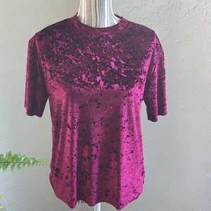 ⏳️ 3/$20 SALE Shein wine colored crushed velvet top